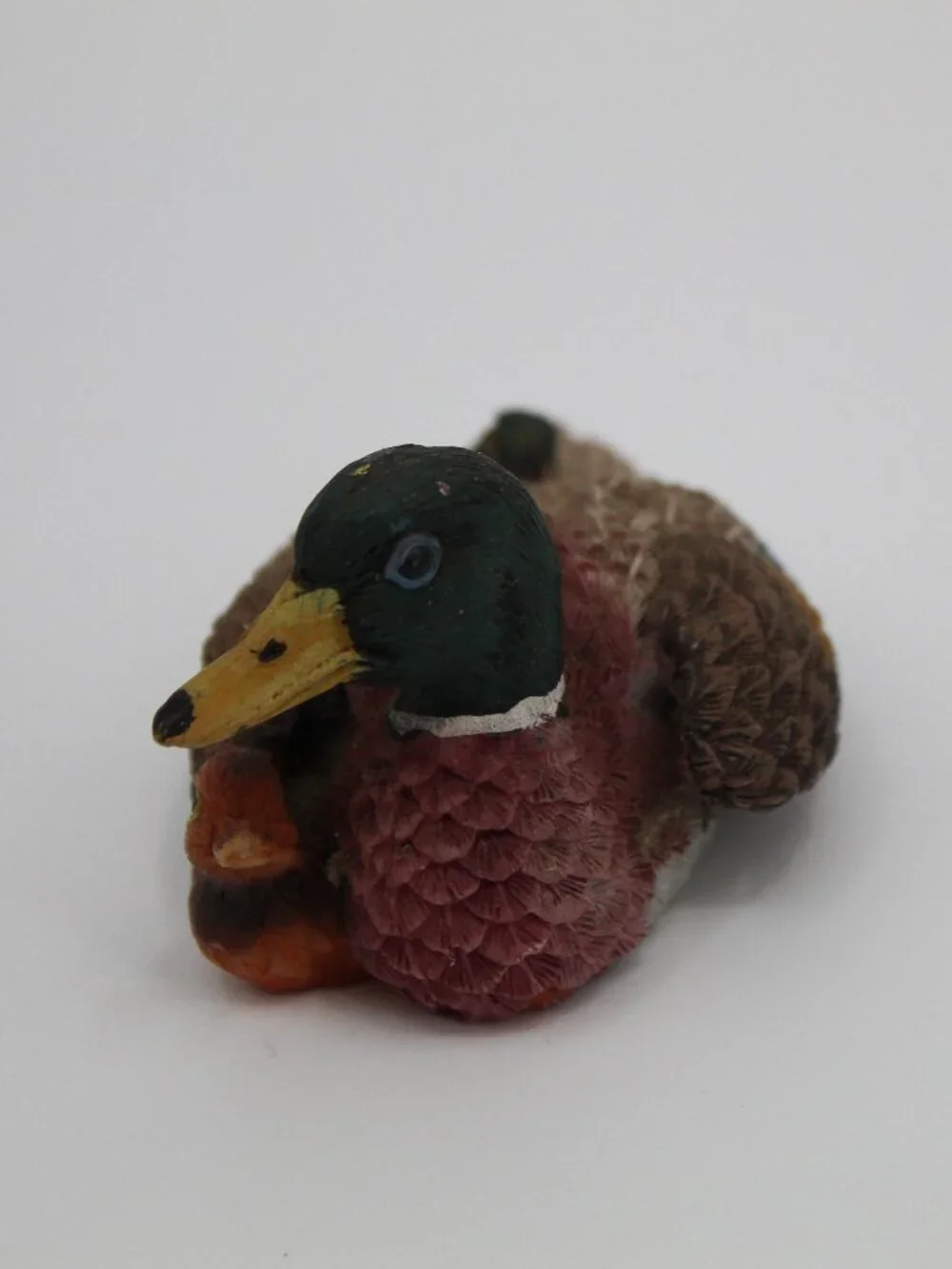 Vintage Mallard Duck with Duckling Ceramic Shelf Sitter Rustic Cabin Woodsy